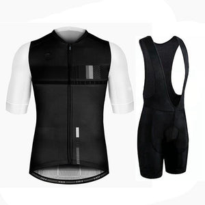 Adibike Cycling Black/White Short Sleeve Jersey Uniform