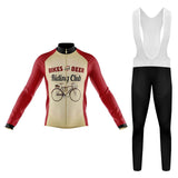 Adibike - Retro Beer Riding Club Vintage Men's Long Sleeve Cycling Uniform
