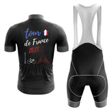 Adibike - Tour de France Black Men's Short Sleeve Cycling Uniform