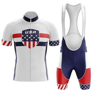 Adibike - USA V5 - Men's Short Sleeve Cycling Uniform