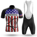Adibike - USA Wheels Men's Short Sleeve Cycling Uniform