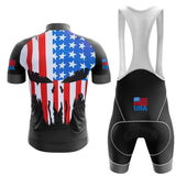 Adibike USA Skull Men's Short Sleeve Cycling Uniform