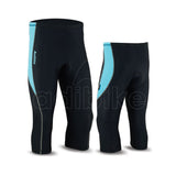 Ladies Cycling 3-4 Short Black And Sky Blue