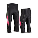 Ladies Cycling 3-4 Short Pink Side Panel And Black