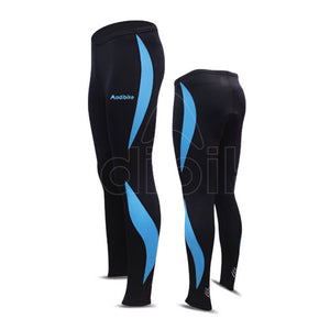 Ladies Cycling Trousers Black And Blue Side Panel
