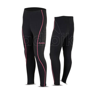 Ladies Cycling Trousers Black And Pink Stripes