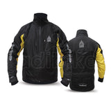 Men Cycling Rain Jacket Black And Yellow Side Panel